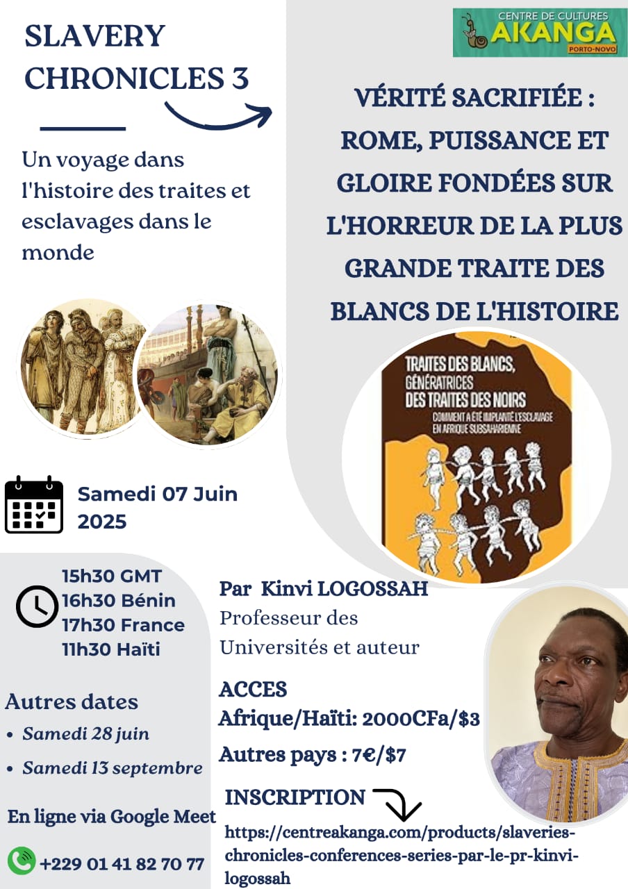 Ticket d'accès Hors Afrique/ Slavery Chronicles Conferences Series